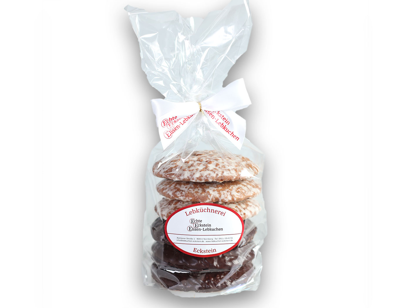 Echte Eckstein Elisen-Lebkuchen – 6 Stück im Beutel schokoliert