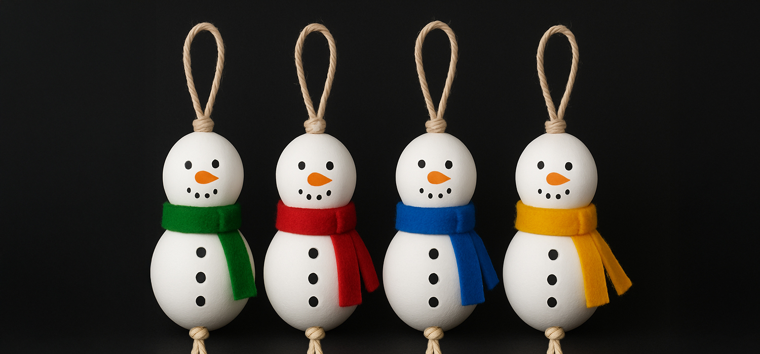 Bastel-Tipp Schneemann-(Schlüssel-)Anhänger aus Holzkugeln