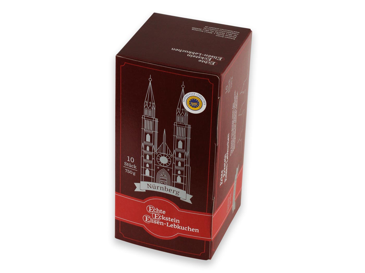 Präsentkarton 10 Stück Echte Eckstein Elisenlebkuchen | Präsentkarton ...